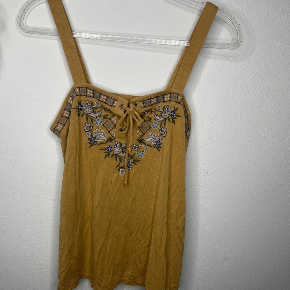 AE Embroidered Flowy Tank Top